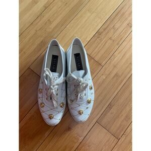 Stuart weitzman embellished, casual sneakers size 6 1/2